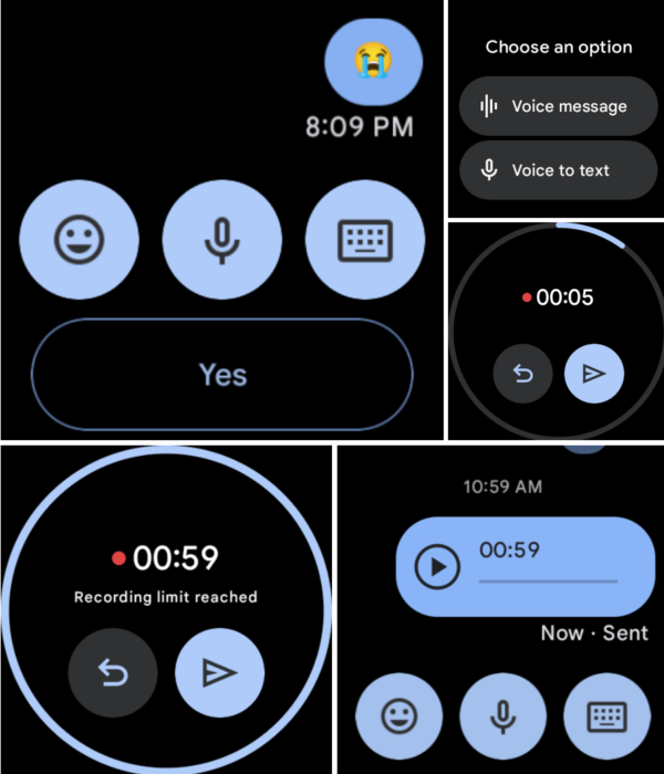 Google Messaggi registrazioni vocali Wear OS