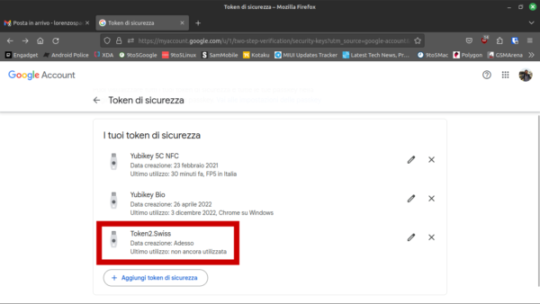 Token T2F2 Dual account Google
