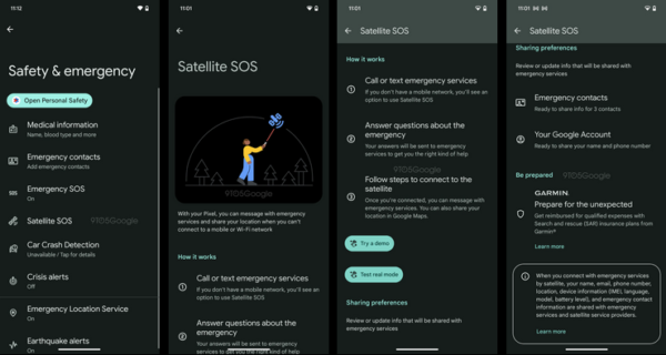 Google Pixel SOS satellitare