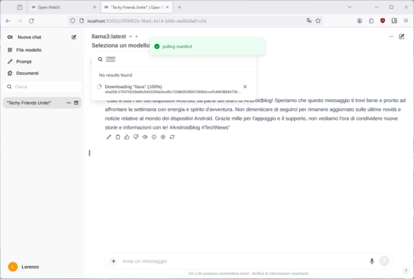 Come usare OpenWebUI con Ollama LLM (9)